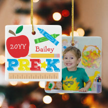 Pre-K Preschool Keepake Apple Crayon Pencil Foto