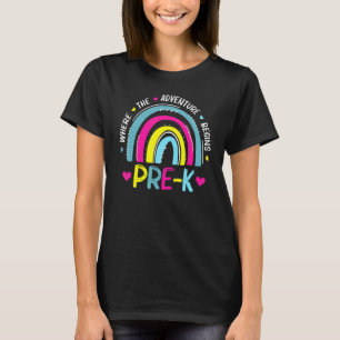 Pre K Rainbow Boho Rainbow Lehrer Team Pre K squa T-Shirt