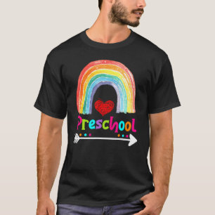 Pre K Rainbow Girls Boys Teacher Team Vorschule Sq T-Shirt