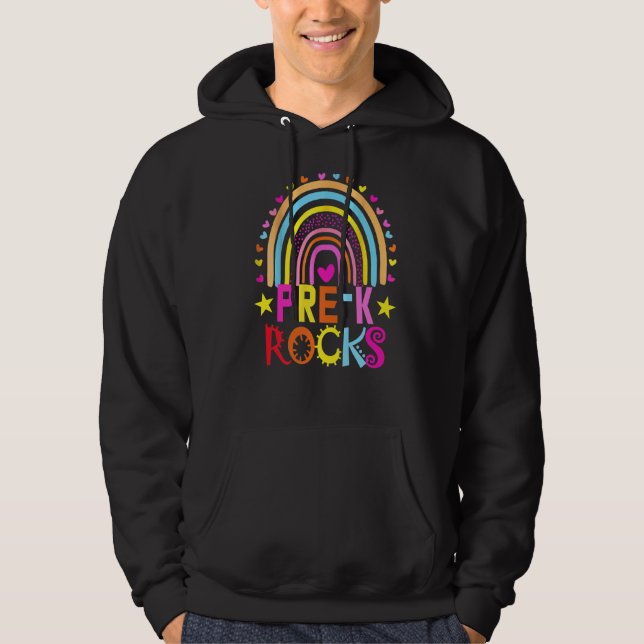 Pre K Rocks Back to School Team Pre K Rainbow Tee (Vorderseite)