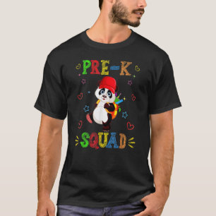 Pre K Squad Panda Niedlich zurück zur Schule T-Shirt