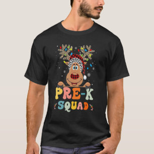 Pre K Squad Reindeer Lehrerin Weihnachten T-Shirt