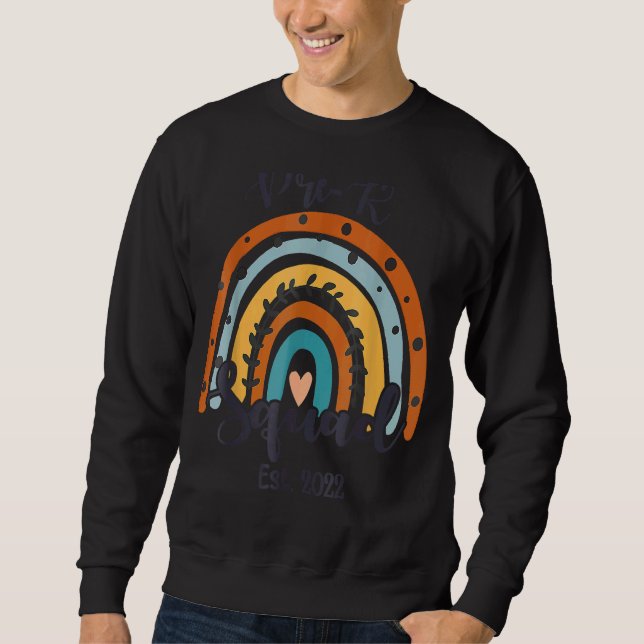 Pre K Squad Student Lehrerin Boho Rainbow Sweatshirt (Vorderseite)