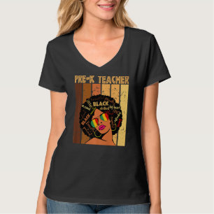 Pre K Teacher Afro American Black History T-Shirt