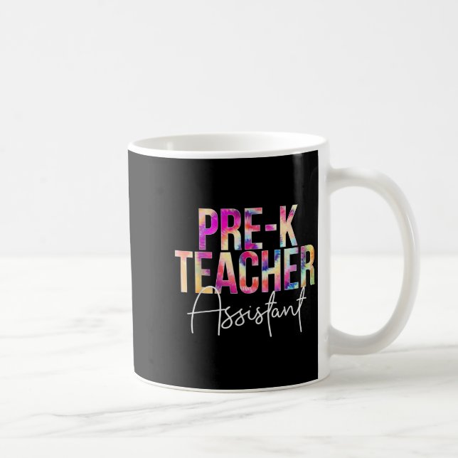Pre-k Teacher Istant Tie Dye Back To School Apprec Kaffeetasse (Rechts)