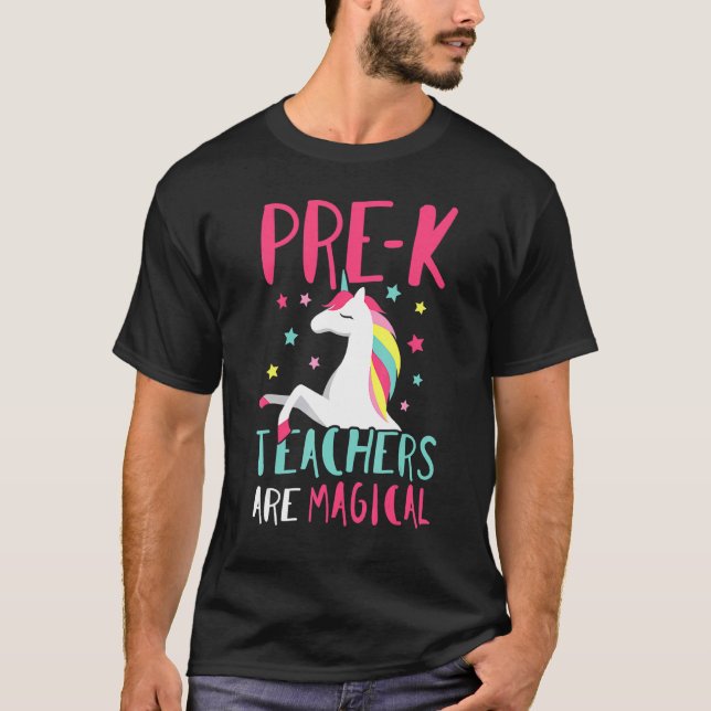 Pre K Unicorn Lehrer T-Shirt (Vorderseite)