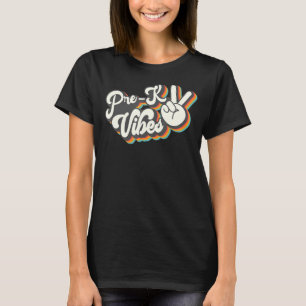Pre K Vibes Boys Girl zurück zur Schule T-Shirt