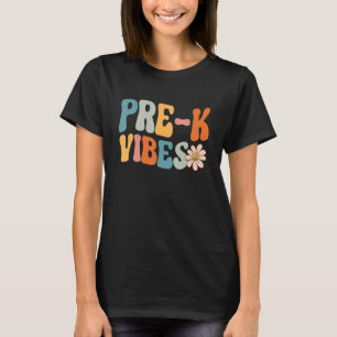 Pre K Vibes Niedlich Retro Back to School Boys Gir T-Shirt