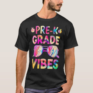 Pre K Vibes Zurück zur Gefärbte Krawatte des erste T-Shirt