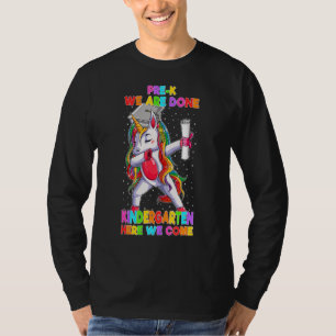 Pre K Wir sind Kindergarten hier kommen wir Unicor T-Shirt