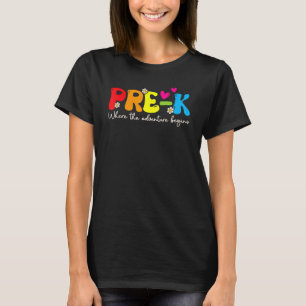 Pre K, wo das Abenteuer wieder in die Schule geht T-Shirt