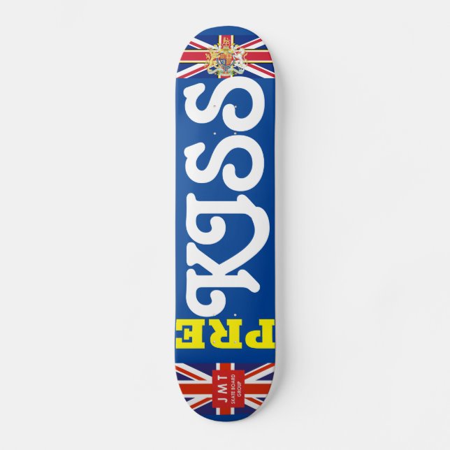 PRE KISS OFFIZIELLE UK Skateboard (Vorderseite)