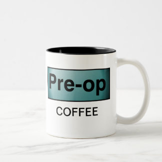 PRE-OP KAFFEE ZWEIFARBIGE TASSE