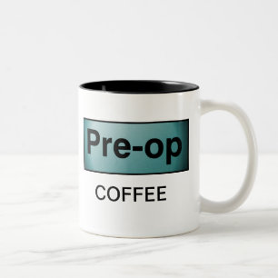 PRE-OP KAFFEE ZWEIFARBIGE TASSE