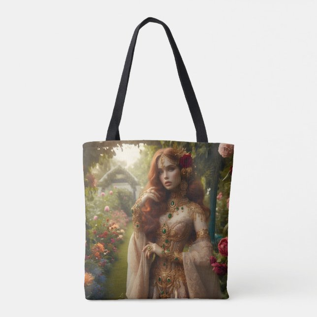 Pre-Raphaelite Gilded Woman 2 in Garden Tasche (Rückseite)
