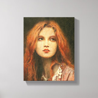 Pre-Raphaelite Muse Wrapped Canvas Leinwanddruck