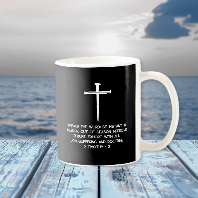 Preach the Word 2 Timothy 4: 2 Three Nails  Kaffeetasse (Preach the Word 2 Timothy 4: 2 Three Nails Coffee Mug)