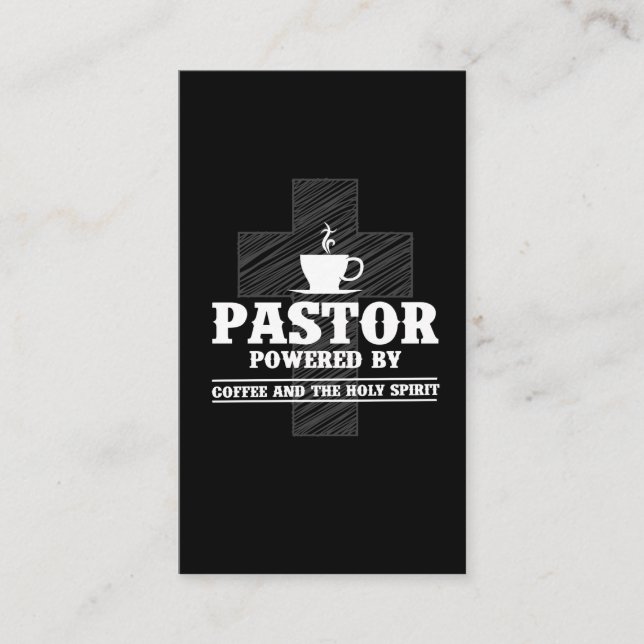 Preacher Coffee Lover Heiliger Geist Koffein Pasto Visitenkarte (Vorderseite)