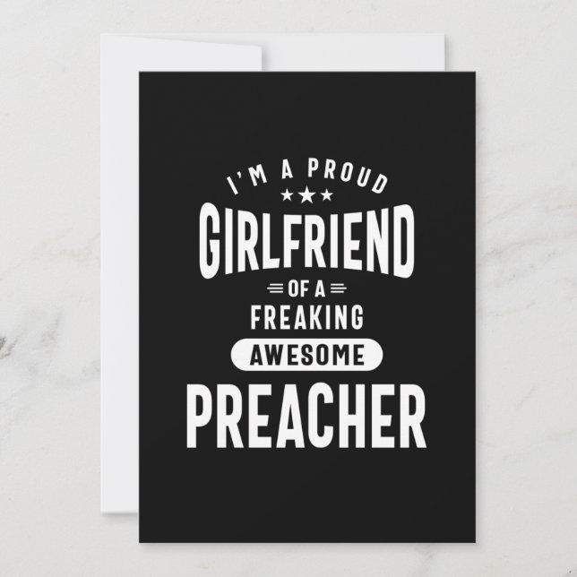 Preacher Job Title T-Shirt Geschenke Mens Frauen Einladung (Vorderseite)