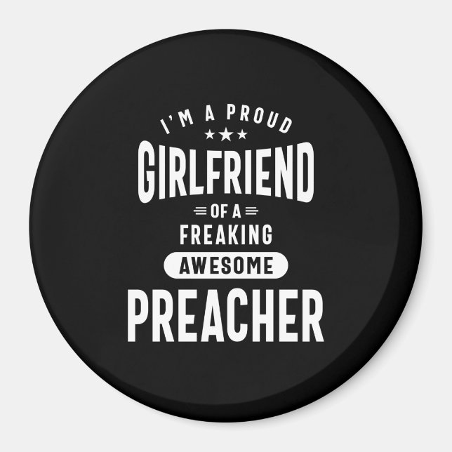 Preacher Job Title T-Shirt Geschenke Mens Frauen Magnet (Vorne)