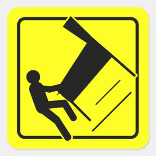 PRÉCAUTION - autocollant drôle du joueur XING de