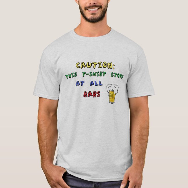 Précaution : Ce T-shirt s'arrête à tout le T-shirt (Devant)