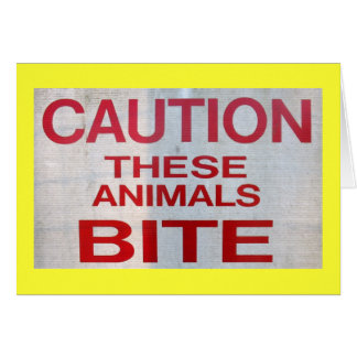 Précaution ! Morsure de ces animaux !