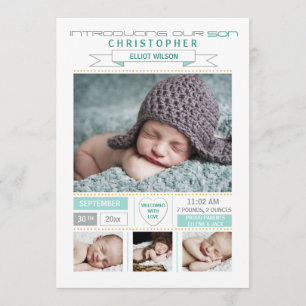 Précieux Faire-part de naissance photo d'arrivée