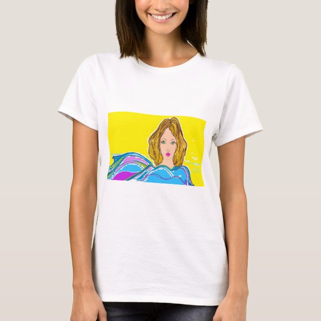 Preciosa mujer verano. T-Shirt (Vorderseite)
