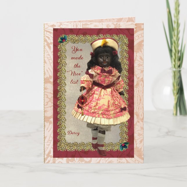 Precious African Doll Holiday Card Karte (Vorderseite)