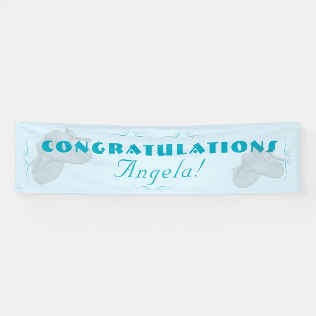 Precious Bundle Boy Baby Shower  Banner (Horizontal)