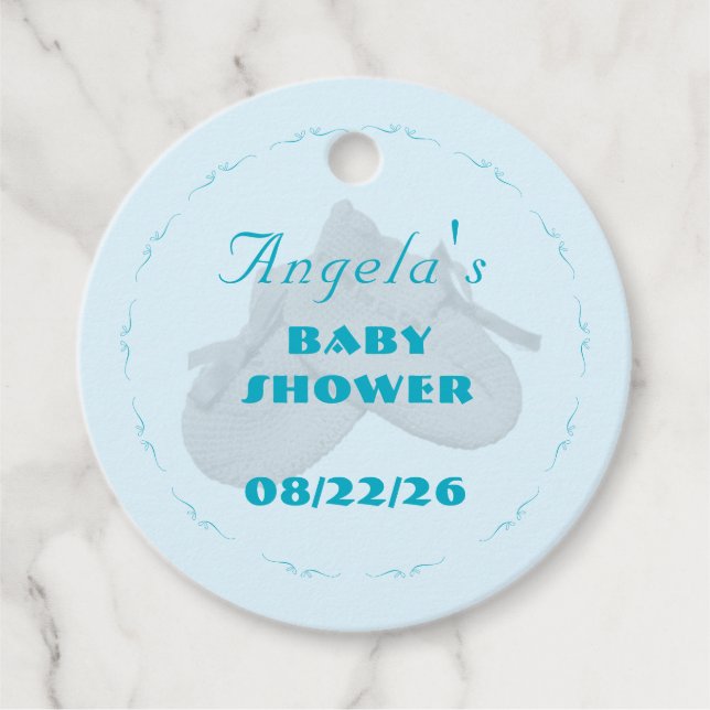 Precious Bundle Boy Baby Shower  Geschenkanhänger (Vorderseite)