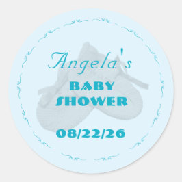 Precious Bundle Boy Baby Shower  Runder Aufkleber