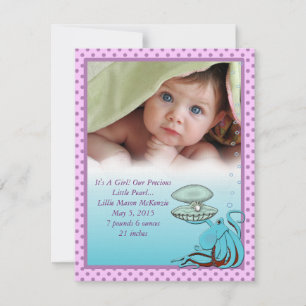 Precious Pearl Baby Girl Faire-part