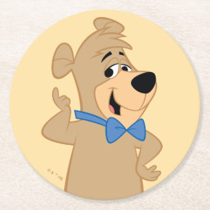 Precocious Boo Bear Runder Pappuntersetzer