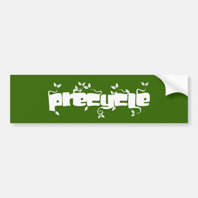 Precycle Autoaufkleber in der weißen (Vorne)