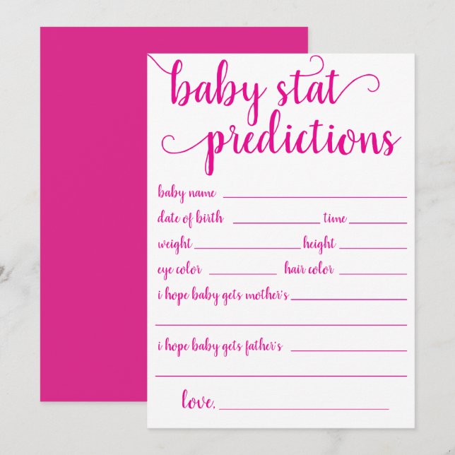 Prédiction rose à chaud simple | Carte Magenta Kee (Devant / Derrière)