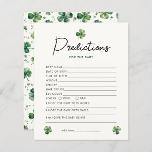 Prediction St.Patrick's Day Charm Baby Shower Game