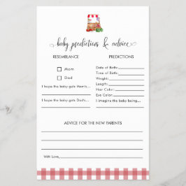 Predictions Advice Game Locally Grown Baby Shower Flyer
