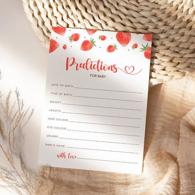 Prédictions Pour La Carte Bébé, Berry Sweet Baby s (Créateur téléchargé)