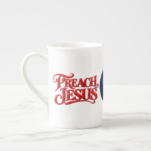 Predige Jesus Prozellantasse (Links)