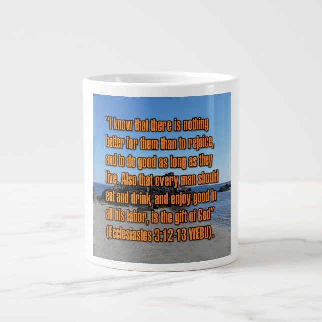Prediger 3:12-13 WEBU Mug Jumbo-Tasse (Vorderseite)