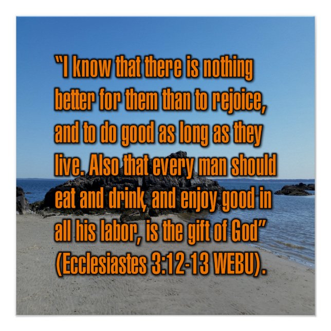 Prediger 3:12-13 WEBU Poster (Vorderseite)