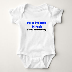 Preemie Miracle Geboren 2 Monate früh, Junge Baby Strampler