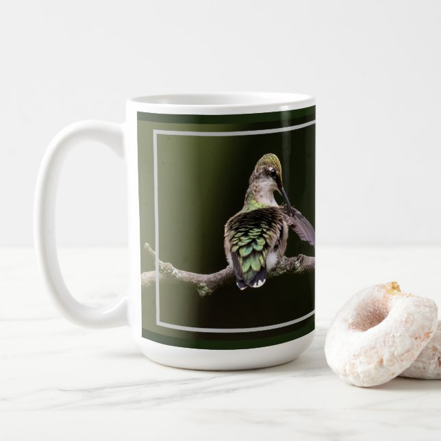 Preening Hummingbird Kaffeetasse (Mit Donut)