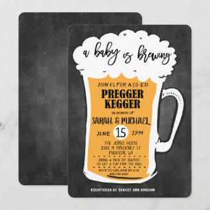 Pregger Kegger Bier-Babyparty-Einladung Einladung