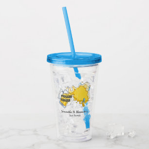 Pregger Kegger Watercolor Beer Co-ED Kinderdusche Acryltrinkbecher