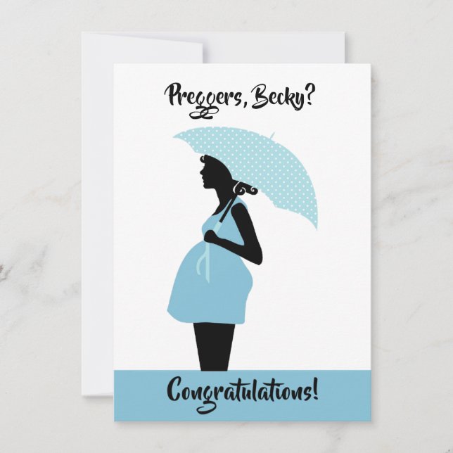 Preggers Custom Congratulations Card Einladung (Vorderseite)