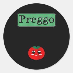 Preggo Sauce Funny Maternity Halloween Kostüm Tom Runder Aufkleber