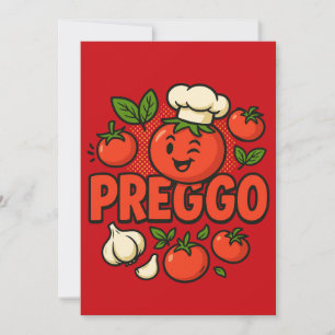 Preggo Sauce Kostüm Schwangerschaftsankündigung Einladung